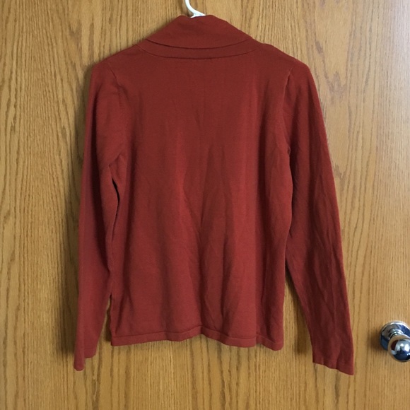 East 5th long sleeve sweater w/ cowl neck orange - Picture 3 of 5